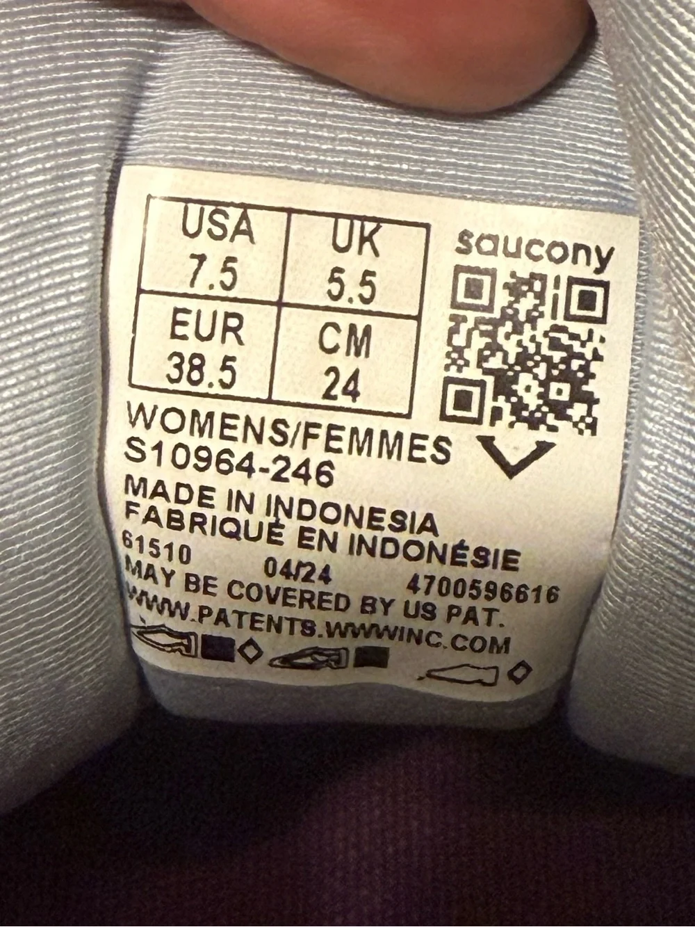 Saucony breathable mesh